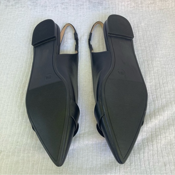 A. New Day  Black PointedSling BackFlats size 8.5 - Picture 3 of 6